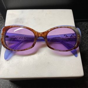 Frederic Fekkai purple-tinted tortoise sunglasses